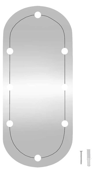 Ovális üveg falitükör LED fényekkel 45 x 100 cm