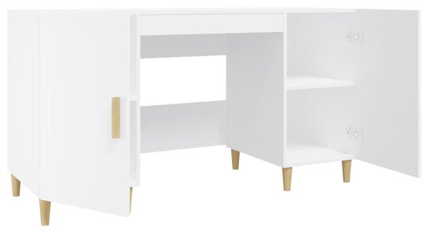 Fehér szerelt fa íróasztal 140 x 50 x 75 cm