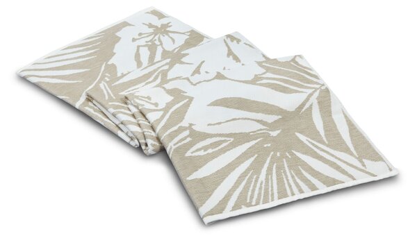 L'essential Maison Fouta (Beach Towel) Light Brown White Floral - Light Brown