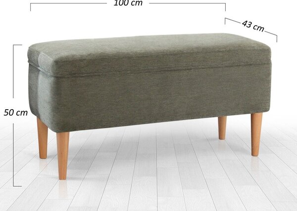 Atelier Del Sofa Puff Glend zöld