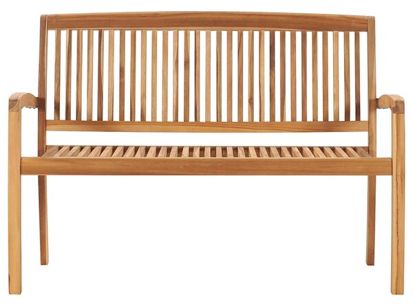 Tömör tíkfa rakásolható kerti pad párnával 128,5 cm