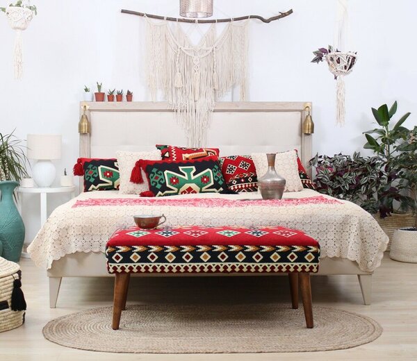 Atelier Del Sofa Többszínű Vezir v3 puff - Piros