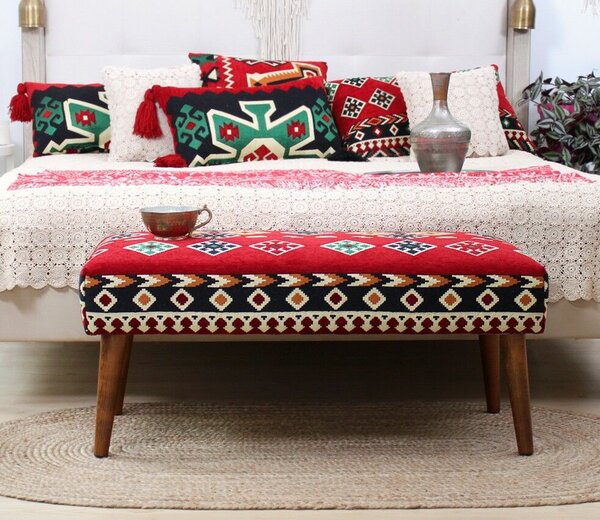 Atelier Del Sofa Többszínű Vezir v3 puff - Piros