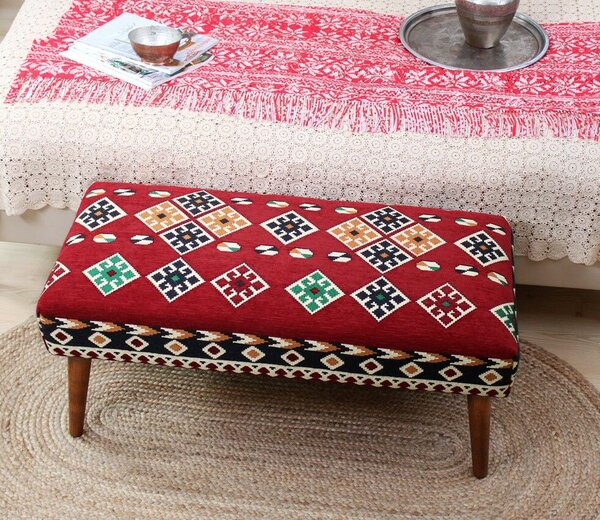 Atelier Del Sofa Többszínű Vezir v3 puff - Piros