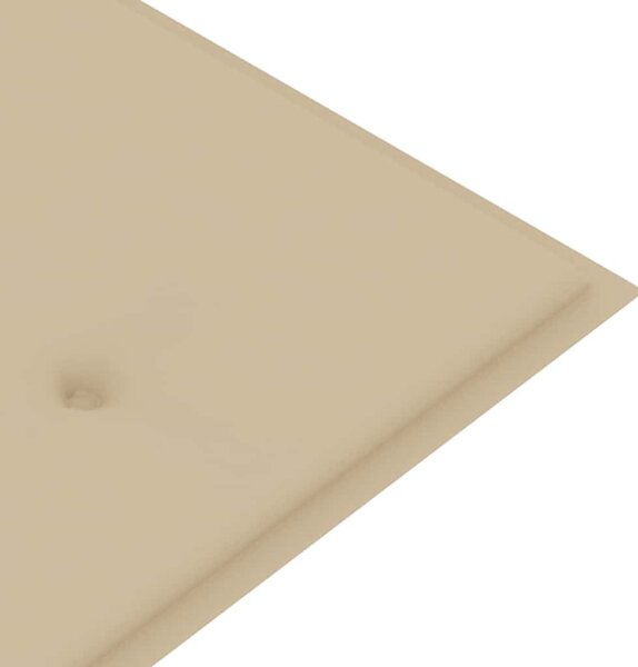 Tömör tíkfa rakásolható kerti pad párnával 159 cm