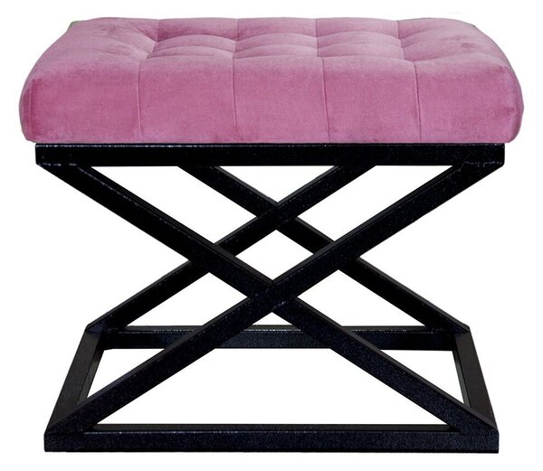 Atelier Del Sofa Puff Fekete Fuchsia Capraz - Fekete, Fuchsia