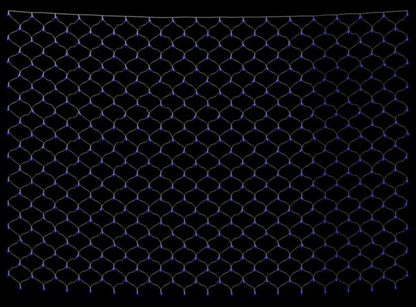 Kék kültéri hálós karácsonyi világítás 306 LED 3 x 3 m