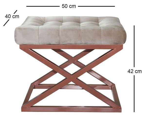Atelier Del Sofa Puff réz, krémszínű Capraz - réz, krémszínű