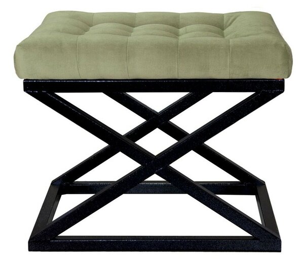 Atelier Del Sofa Puff Black Green Capraz - Fekete, Világosszürke