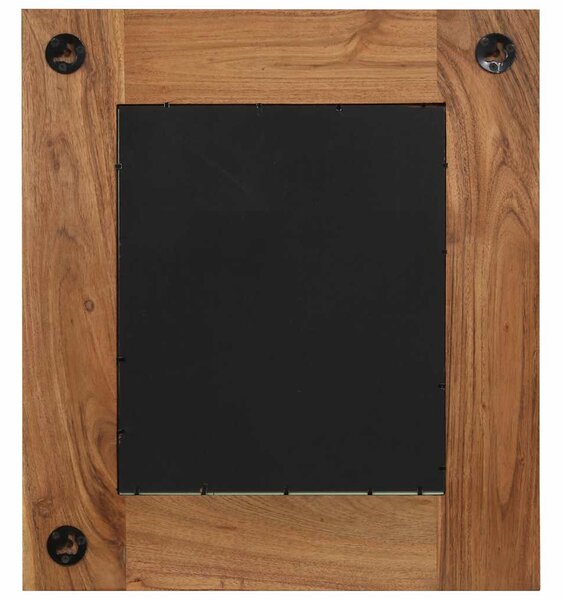 Tömör akácfa keretű tükör 50 x 50 cm