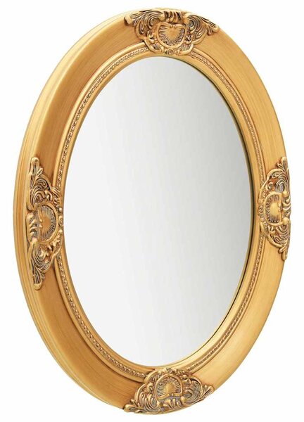Aranyszínű barokk stílusú fali tükör 50 x 60 cm