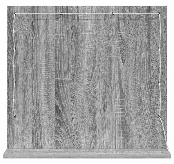 Toalett Tükör Szürke Sonoma 60 x 55 x 18 cm Üveg és mérnöki fa