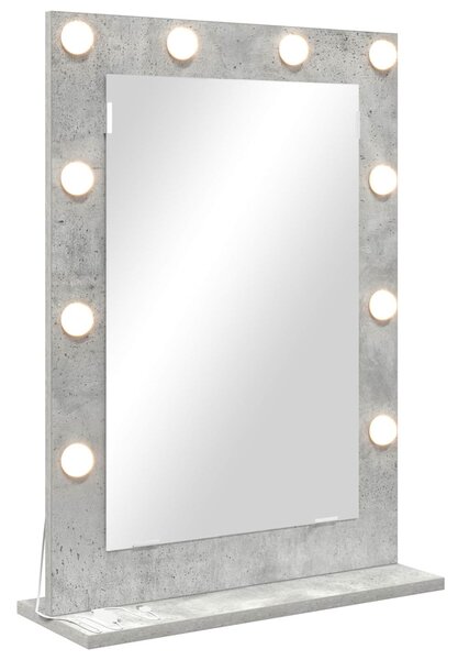 Toalett Tükör Beton Szürke 70 x 50 x 18 cm Üveg és mérnöki fa