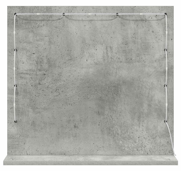 Toalett Tükör Beton Szürke 60 x 55 x 18 cm Üveg és mérnöki fa