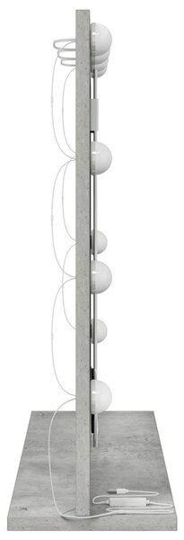 Toalett Tükör Beton Szürke 60 x 55 x 18 cm Üveg és mérnöki fa