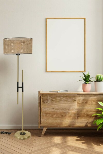 Opviq Floor Lamp Wicker 8551-1