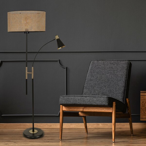 Opviq Floor Lamp Wicker 8549-1