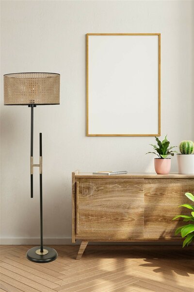 Opviq Floor Lamp Wicker 8553-2