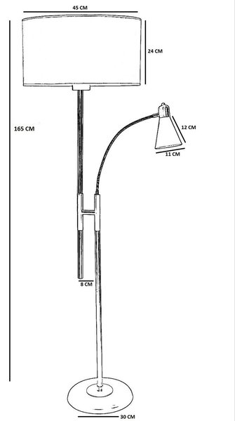 Opviq Floor Lamp Wicker 8549-1