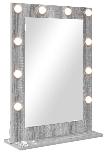 Toalett Tükör Szürke Sonoma 70 x 50 x 18 cm Üveg és mérnöki fa