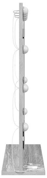 Toalett Tükör Szürke Sonoma 70 x 50 x 18 cm Üveg és mérnöki fa