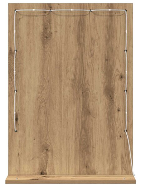 Toalett Tükör Artisan tölgy 70 x 50 x 18 cm Üveg és mérnöki fa