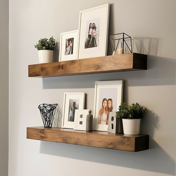 Hanah Home Decorative Wooden Wall Shelf Wooden Raf273