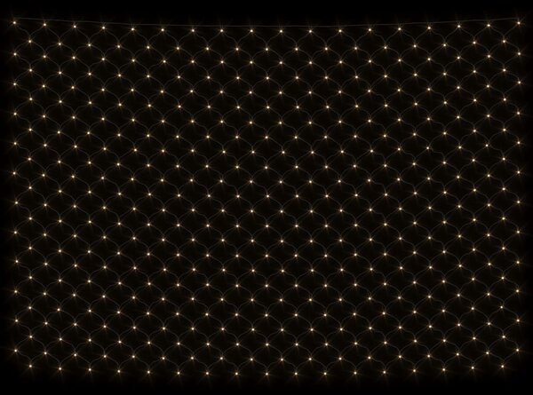 Kültéri hálós meleg fehér karácsonyi világítás 306 LED 3 x 3 m