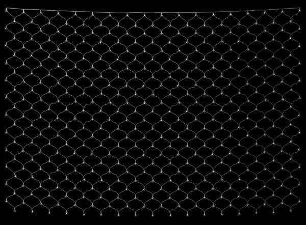 Kültéri hálós hideg fehér karácsonyi világítás 544 LED 4 x 4 m