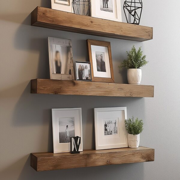 Hanah Home Decorative Wooden Wall Shelf Wooden Raf274