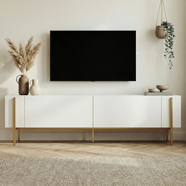 Hanah Home Nexus TV-állvány - fehér, arany