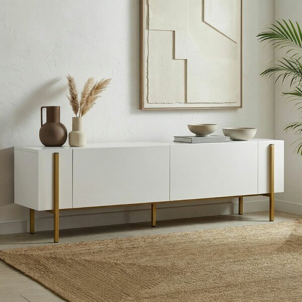 Hanah Home Nexus TV-állvány - fehér, arany