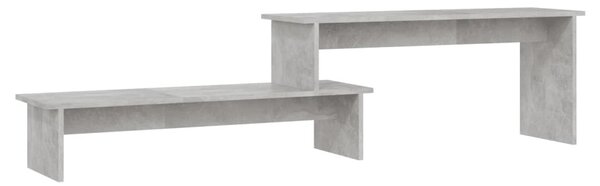 Betonszürke szerelt fa TV-szekrény 180 x 30 x 43 cm