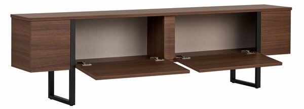 Hanah Home TV Stand Milano Walnut Black Onera - Milano Walnut, Black