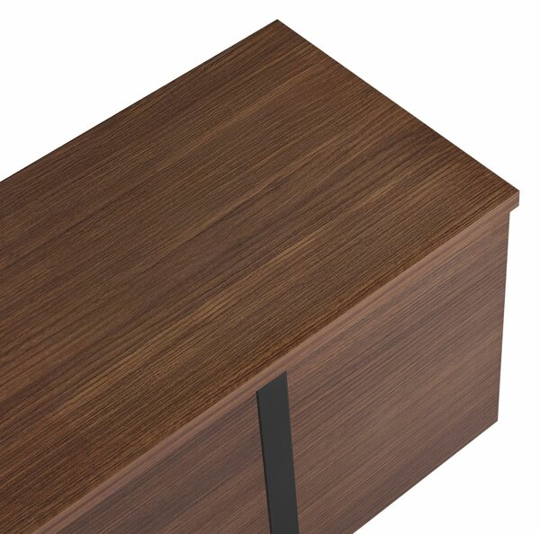 Hanah Home TV Stand Milano Walnut Black Onera - Milano Walnut, Black