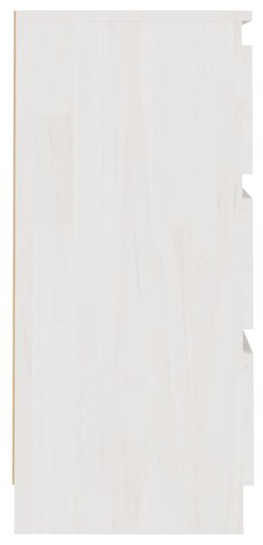 Fehér tömör fenyőfa éjjeliszekrény 40 x 29,5 x 64 cm
