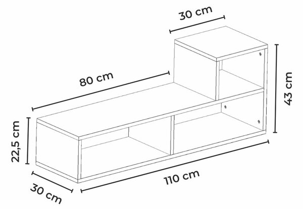 Hanah Home TV Stand Sonomo Oak Bucak - Sonomo Oak