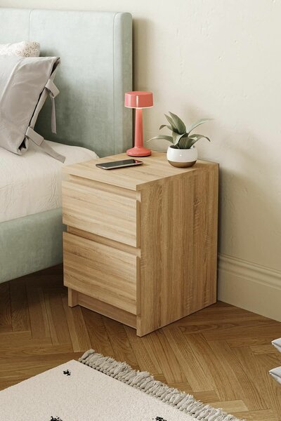Hanah Home Nightstand Sonomo Oak Derinkuyu - Sonomo Oak