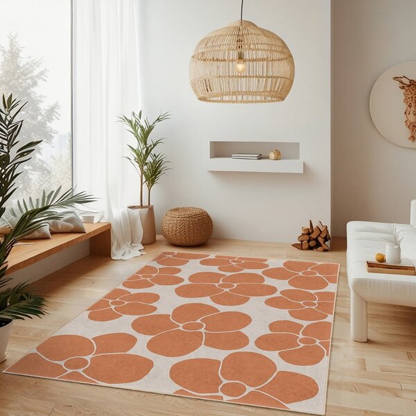 Narancssárga mosható szőnyeg 60x100 cm Orange Meadow – Mila Home