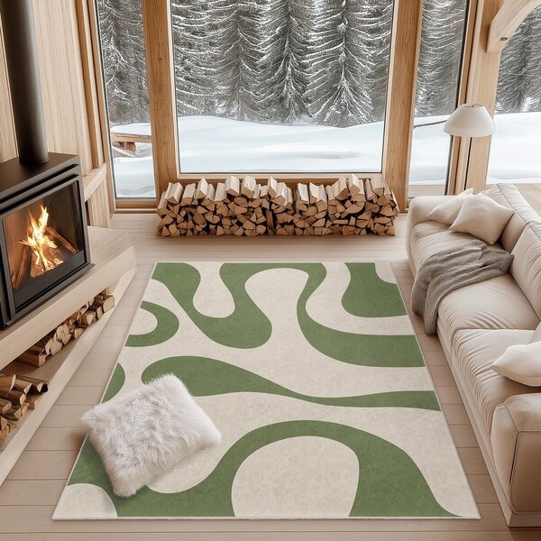 Zöld mosható futószőnyeg 80x200 cm Matcha Latte – Mila Home