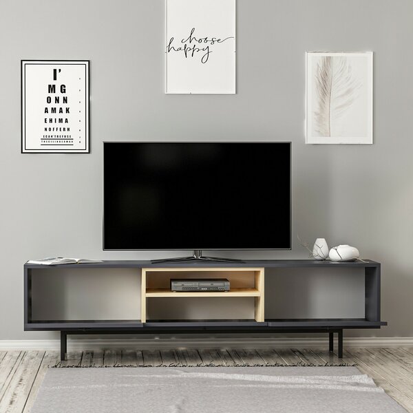 Hanah Home TV Stand Anthracite Naturel - Anthracite