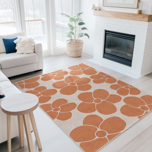 Narancssárga mosható szőnyeg 60x100 cm Orange Meadow – Mila Home