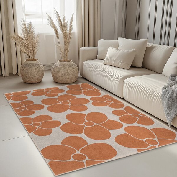 Narancssárga mosható szőnyeg 60x100 cm Orange Meadow – Mila Home