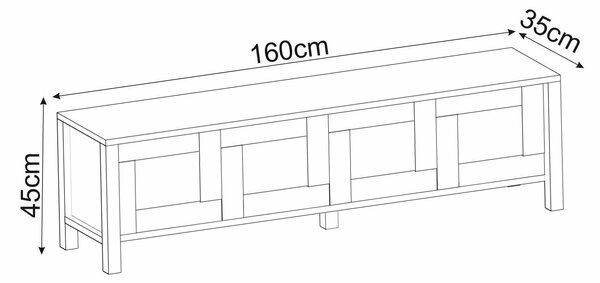 Hanah Home TV állvány Anthracite Vachel - antracit