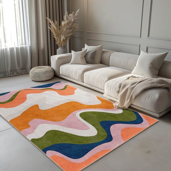 Narancssárga mosható szőnyeg 120x180 cm Squiggly Orange – Mila Home