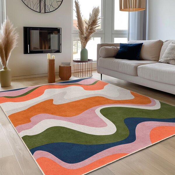 Narancssárga mosható szőnyeg 120x180 cm Squiggly Orange – Mila Home