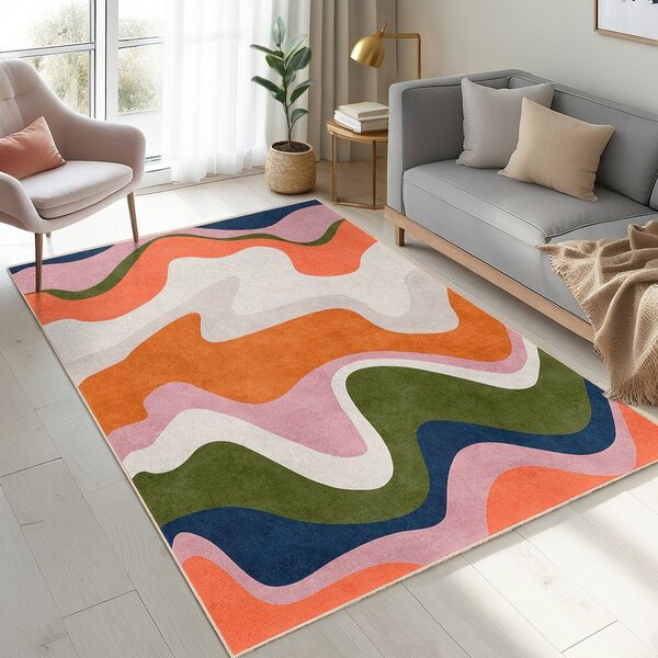 Narancssárga mosható szőnyeg 120x180 cm Squiggly Orange – Mila Home