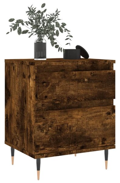 Füstös tölgy színű szerelt fa éjjeliszekrény 40 x 35 x 50 cm