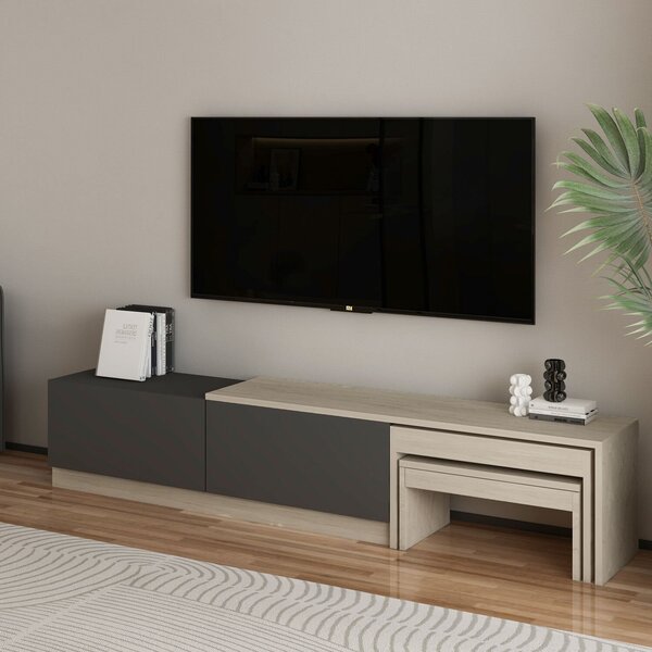 Hanah Home TV állvány Travertin Antracit Nest - Travertin, Antracit