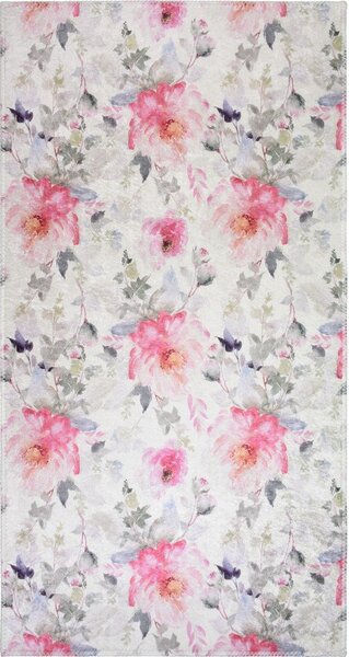 Rózsaszín-elefántcsont színű mosható szőnyeg 120x180 cm Pink Garden – Vitaus